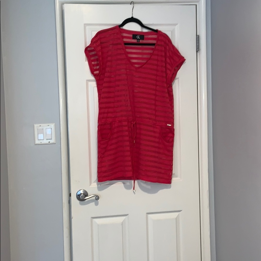 Calvin Klein Pink Swim Coverup